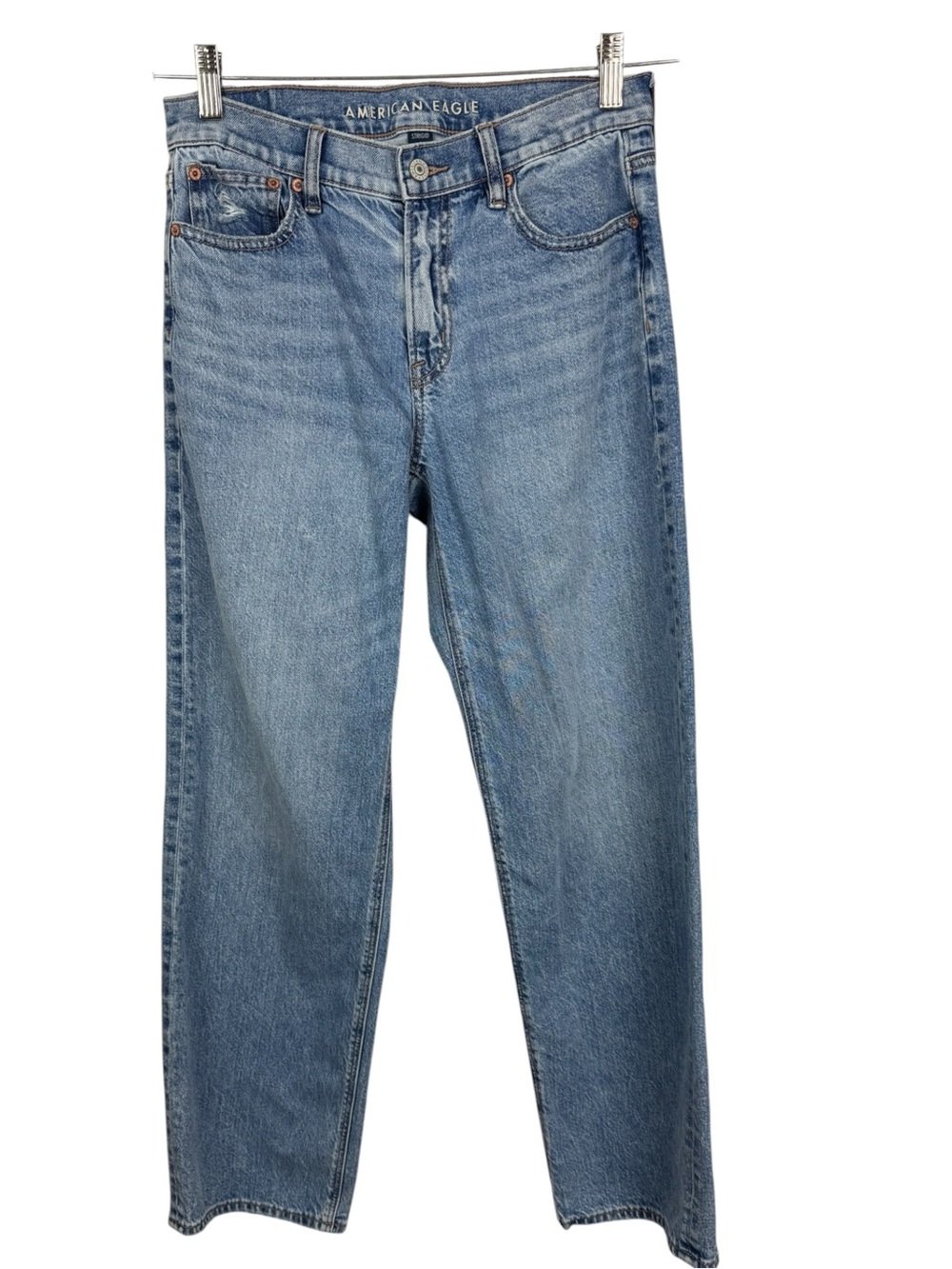 American Eagle Stovepipe Jeans 2 Long High Rise Straight Women Denim